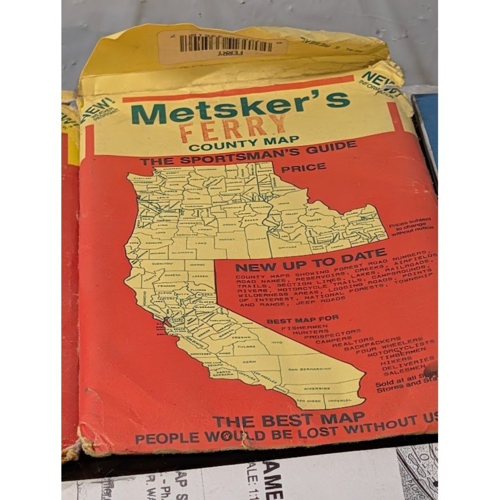 Vintage Washington State Map Lot Metsker's Mason Ferry County San Juan Islands - Picture 3 of 12